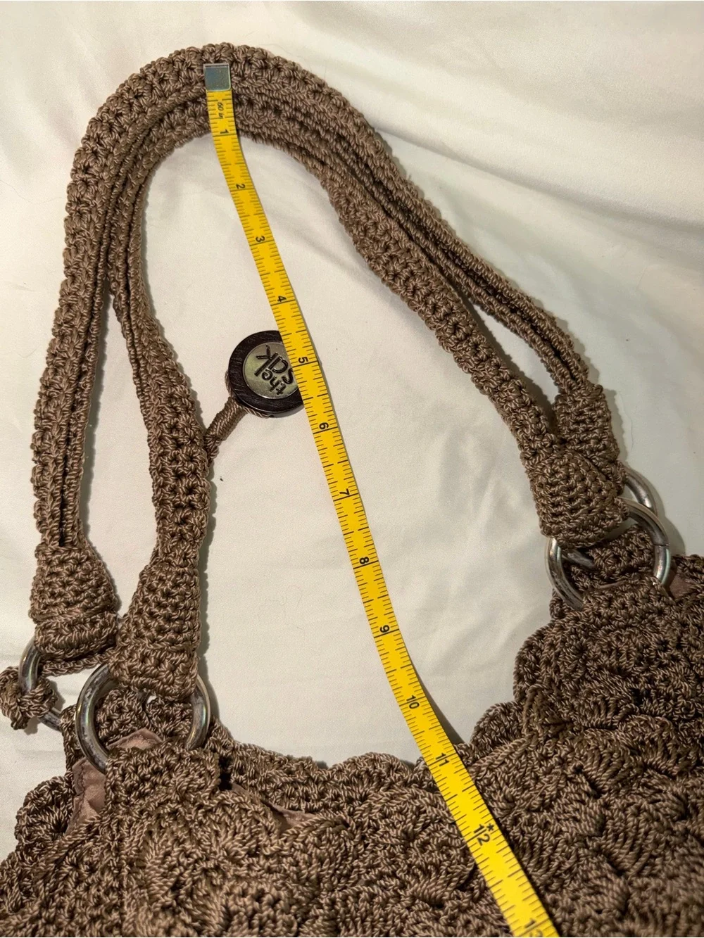 The Sak Brown Crocheted Tote Bag
